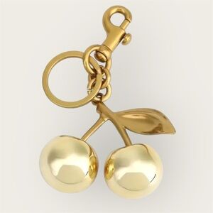 Metallic Gold Cherry Bag CharmππΈ